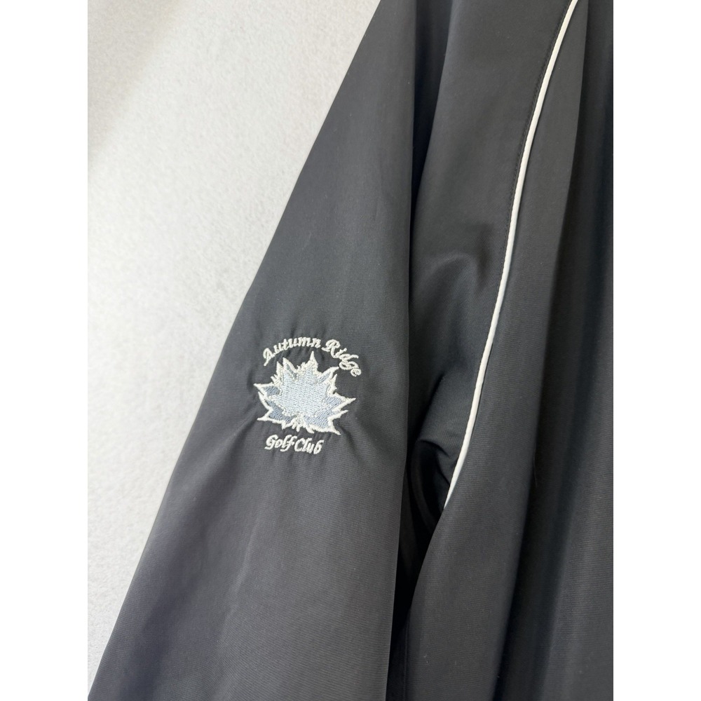 Vintage FootJoy Windbreaker Jacket Mens XL Black Golf Pullover V Neck Waterproof - Picture 4 of 8